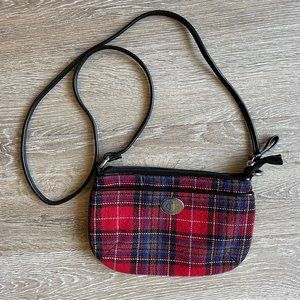 Vintage Tommy Hilfiger plaid red purse | Plaid crossbody bag | Red, black, navy